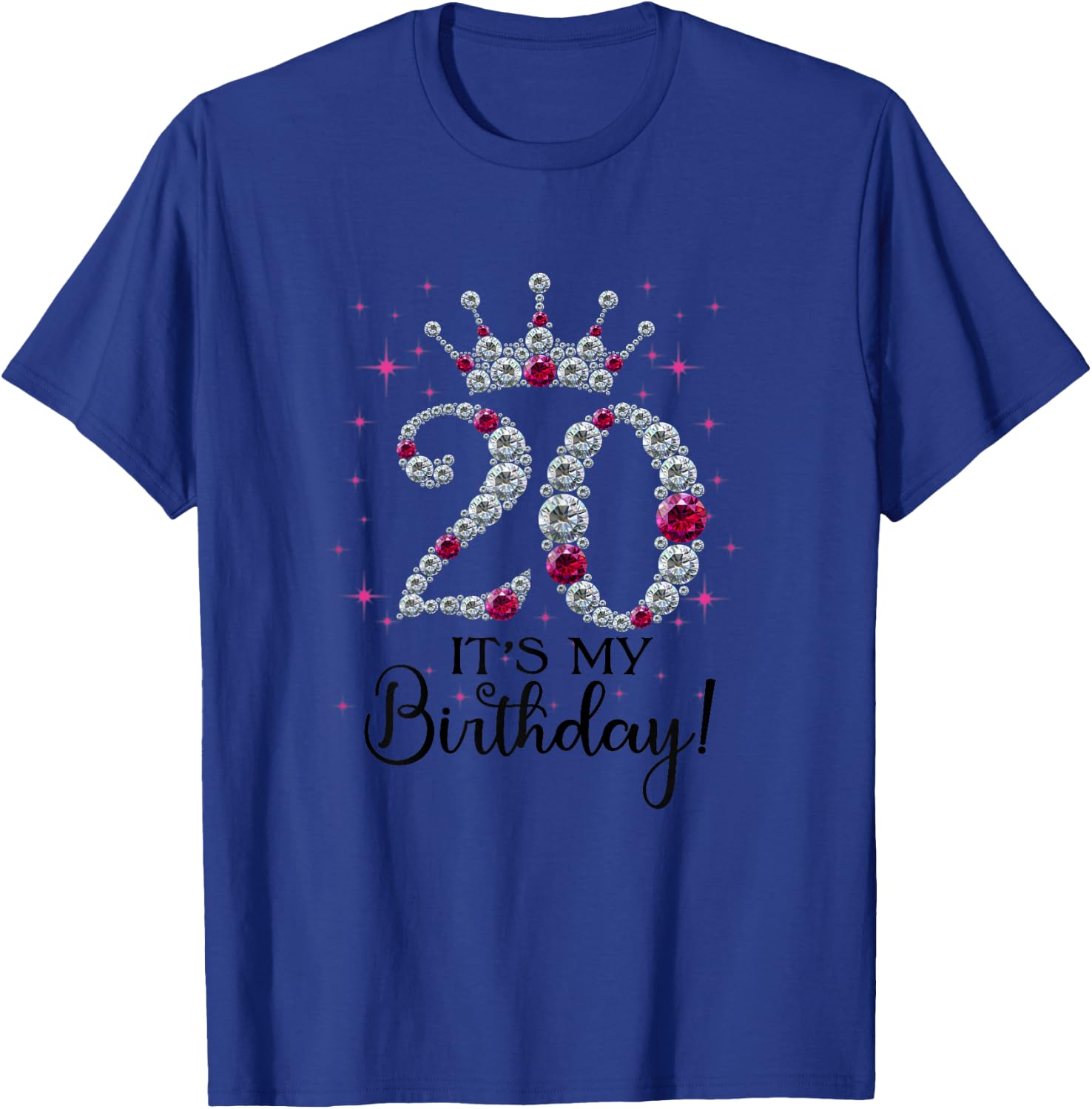 20 years old It's my Birthday Women 20th Birthday Funny Gift T-Shirt - T-Shirt | Royal