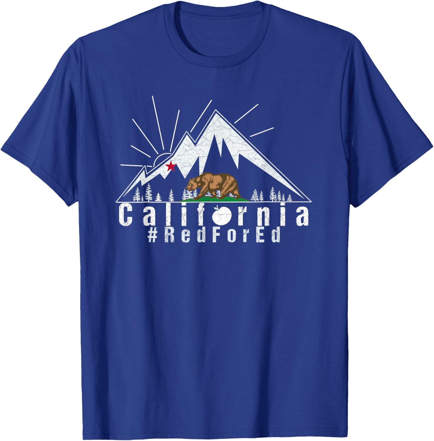 Teacher Red For Ed California Public Ed Men Women T-Shirt - T-Shirt | Royal