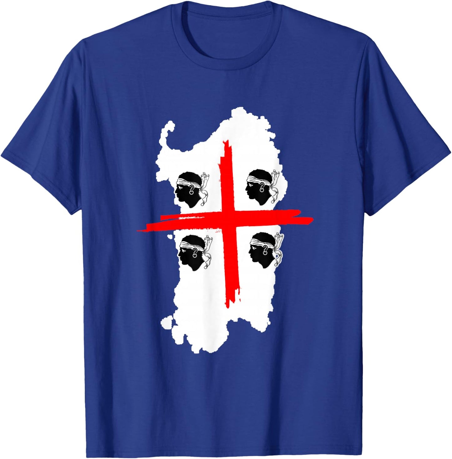 4 Mori Sardegna Flag back print sardinia gift T-Shirt - T-Shirt | Royal