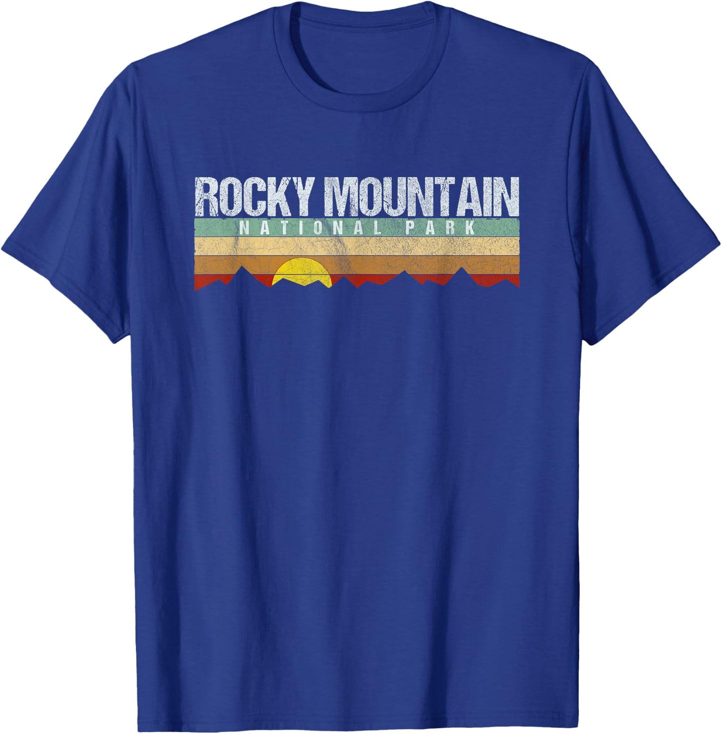 Vintage Rocky Mountain National Park Retro T-Shirt - T-Shirt | Royal