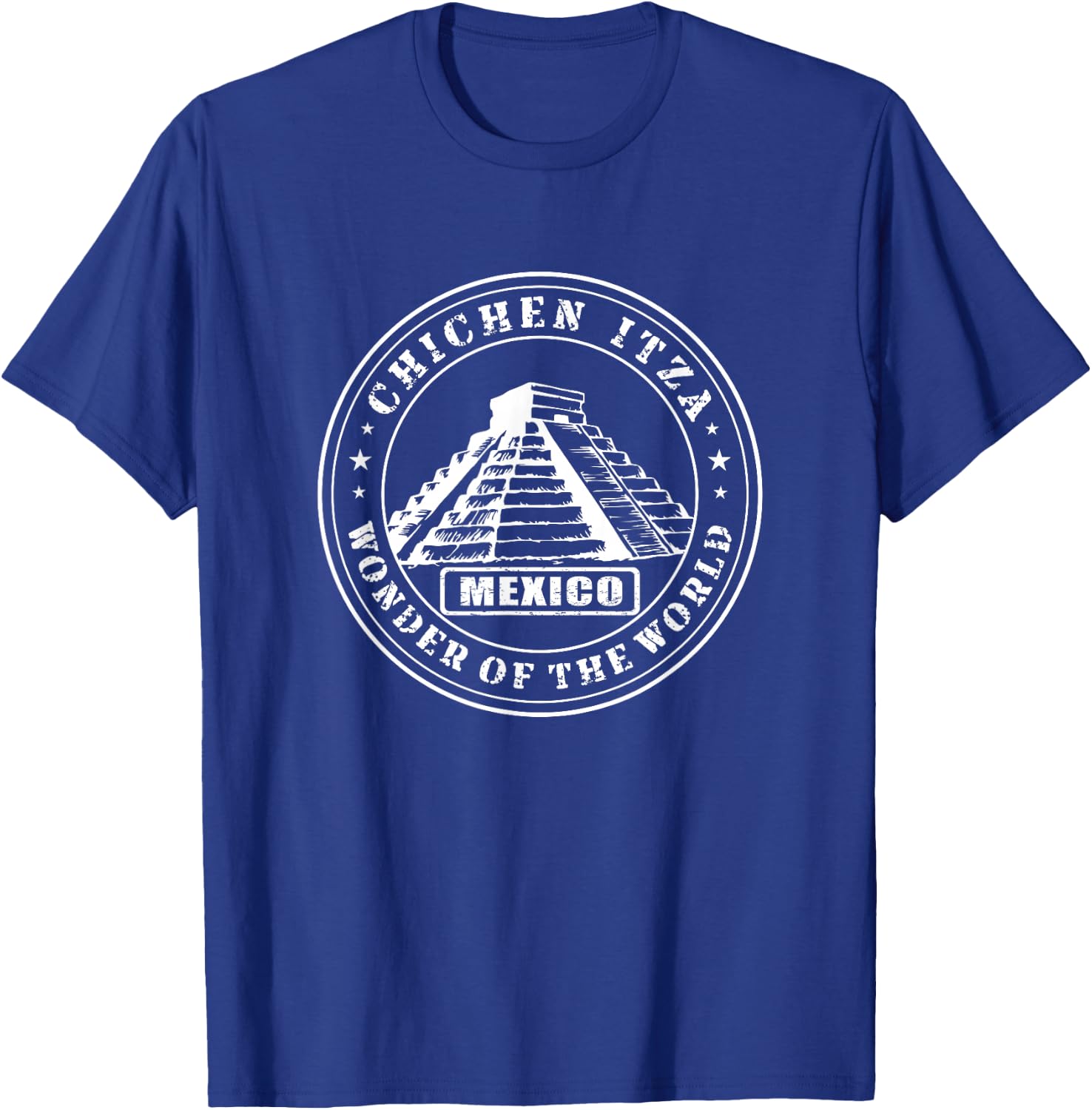 Mexico Shirt - Chichen Itza Stamp Tourist Travel Gift T-Shirt - T-Shirt | Royal