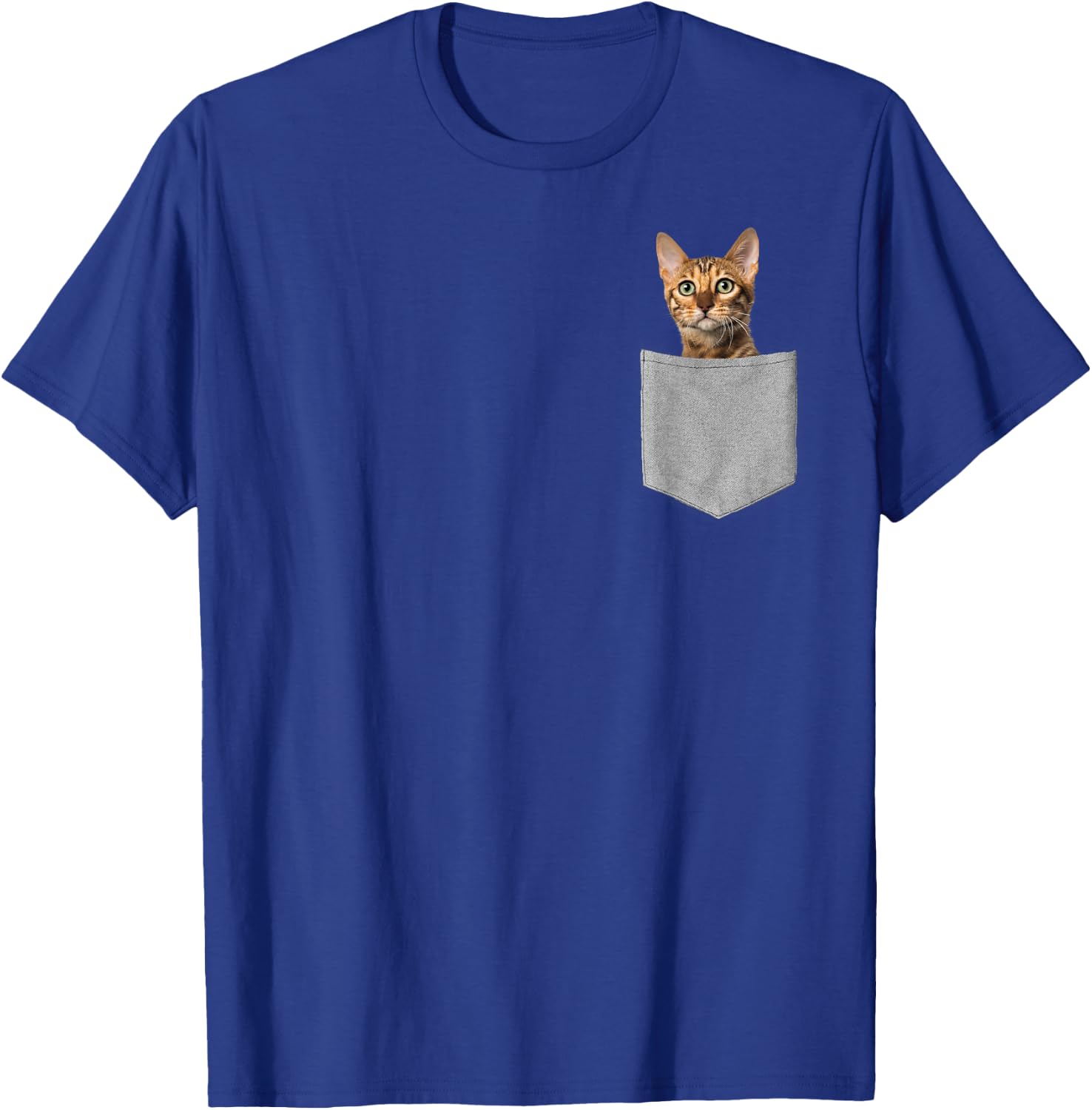 Funny Bengal Cat In Pocket Cute Kitty Lover Gifts T-Shirt - T-Shirt | Royal