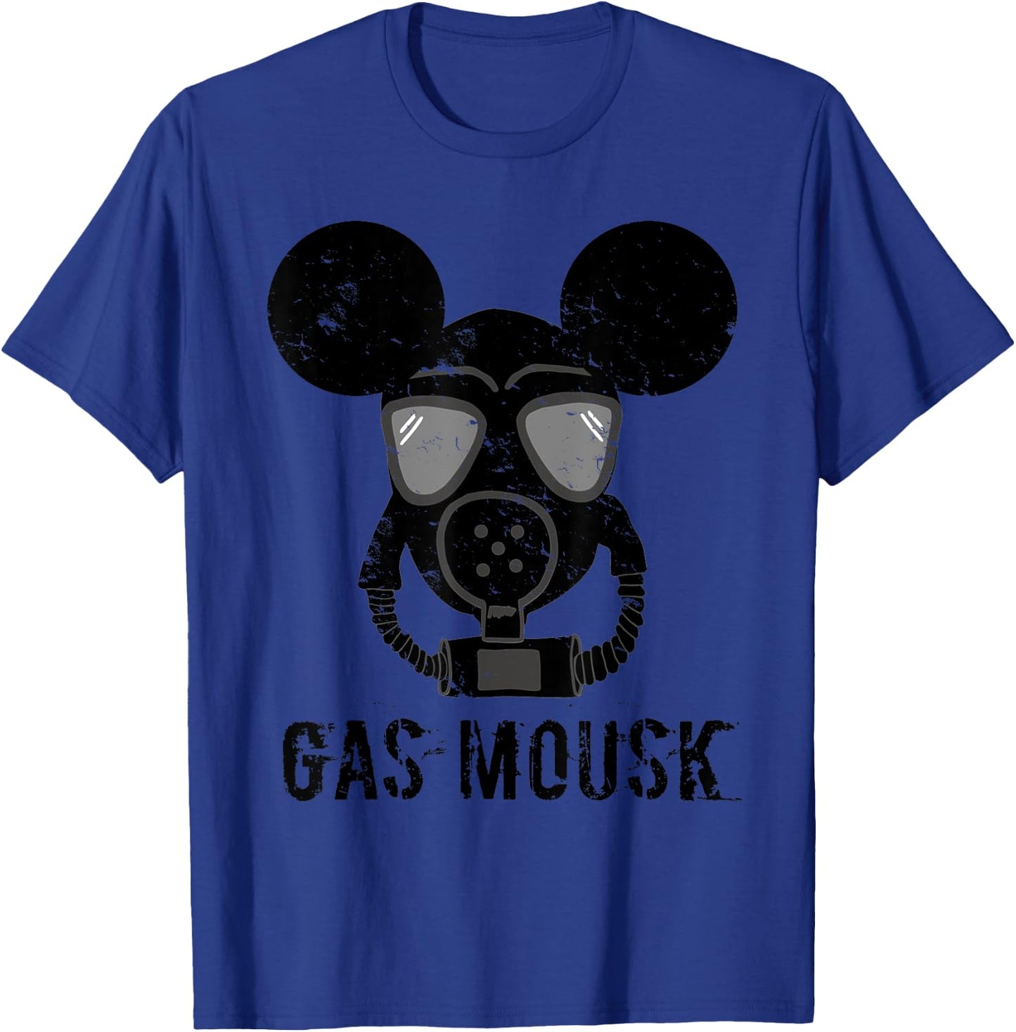 Funny Satire Dark Humor Gas Mousk Mouse Cartoon Comic Gift T-Shirt - T-Shirt | Royal