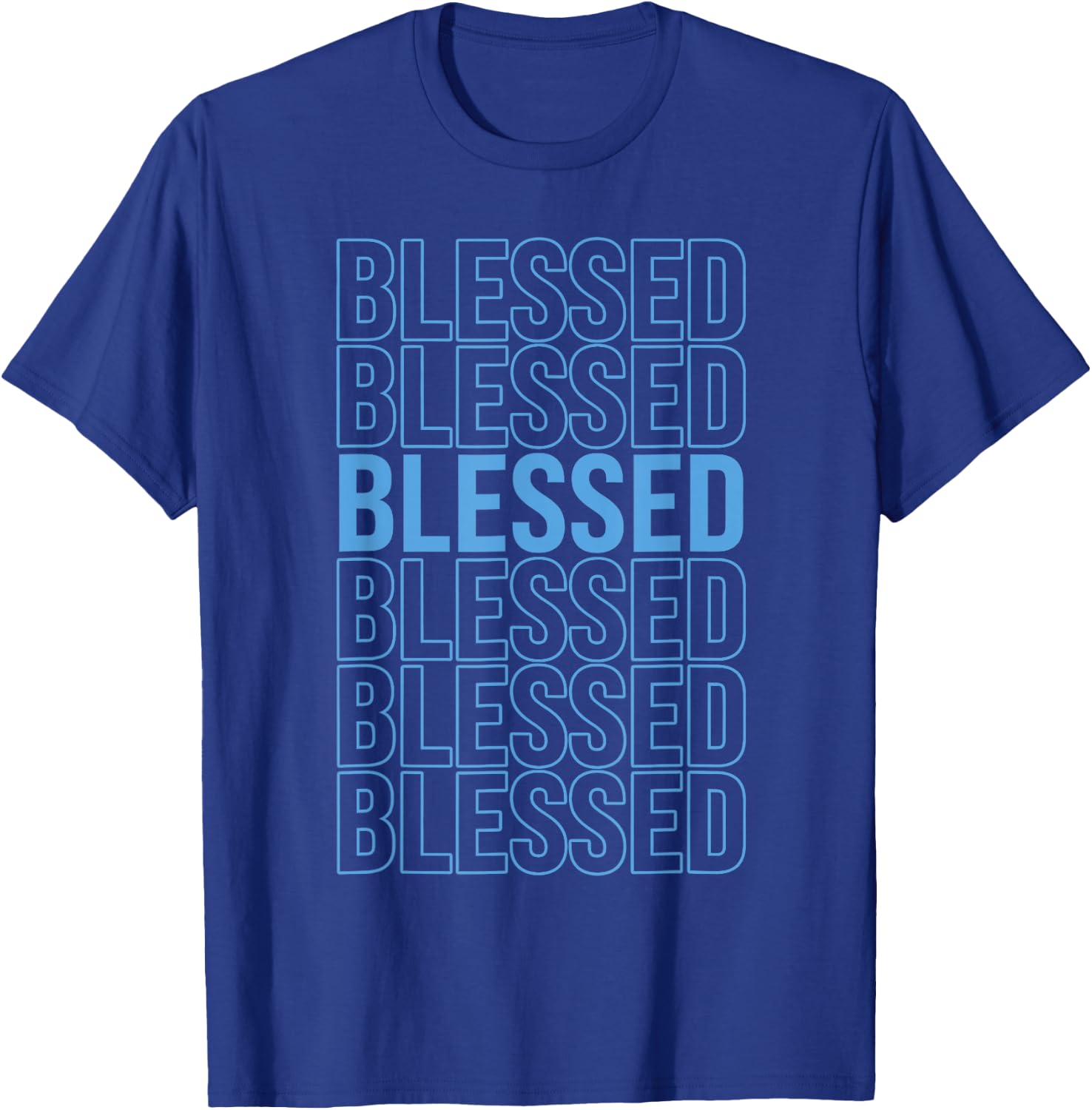 University Blue Black White Match T-Shirt - T-Shirt | Royal