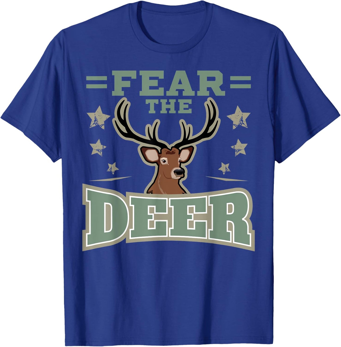 Hunting Fan Deer Fear Gift Gun & Hunting Fans T-Shirt - T-Shirt | Royal