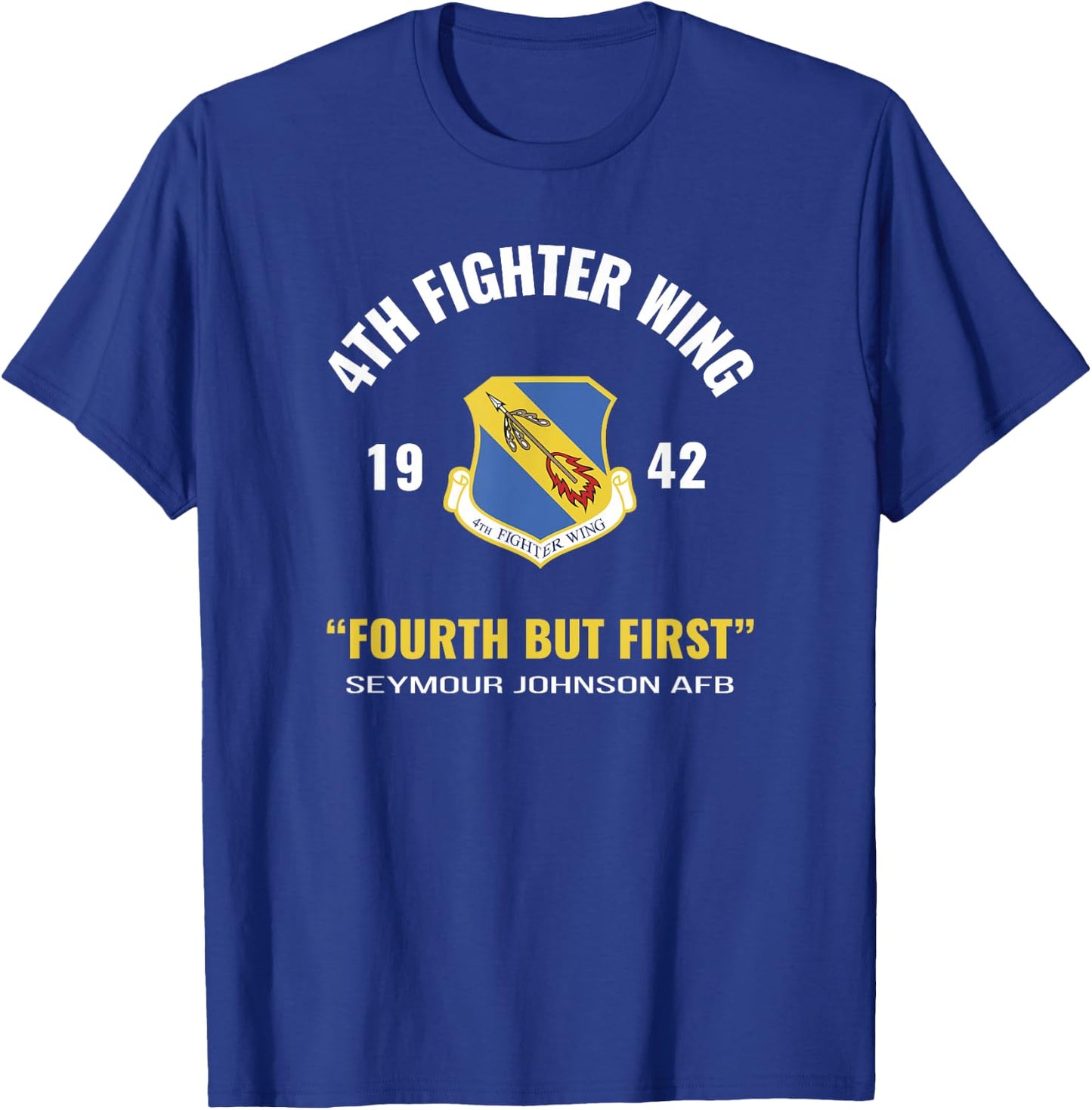 Military 4th Fighter Wing T-Shirt - T-Shirt | Royal