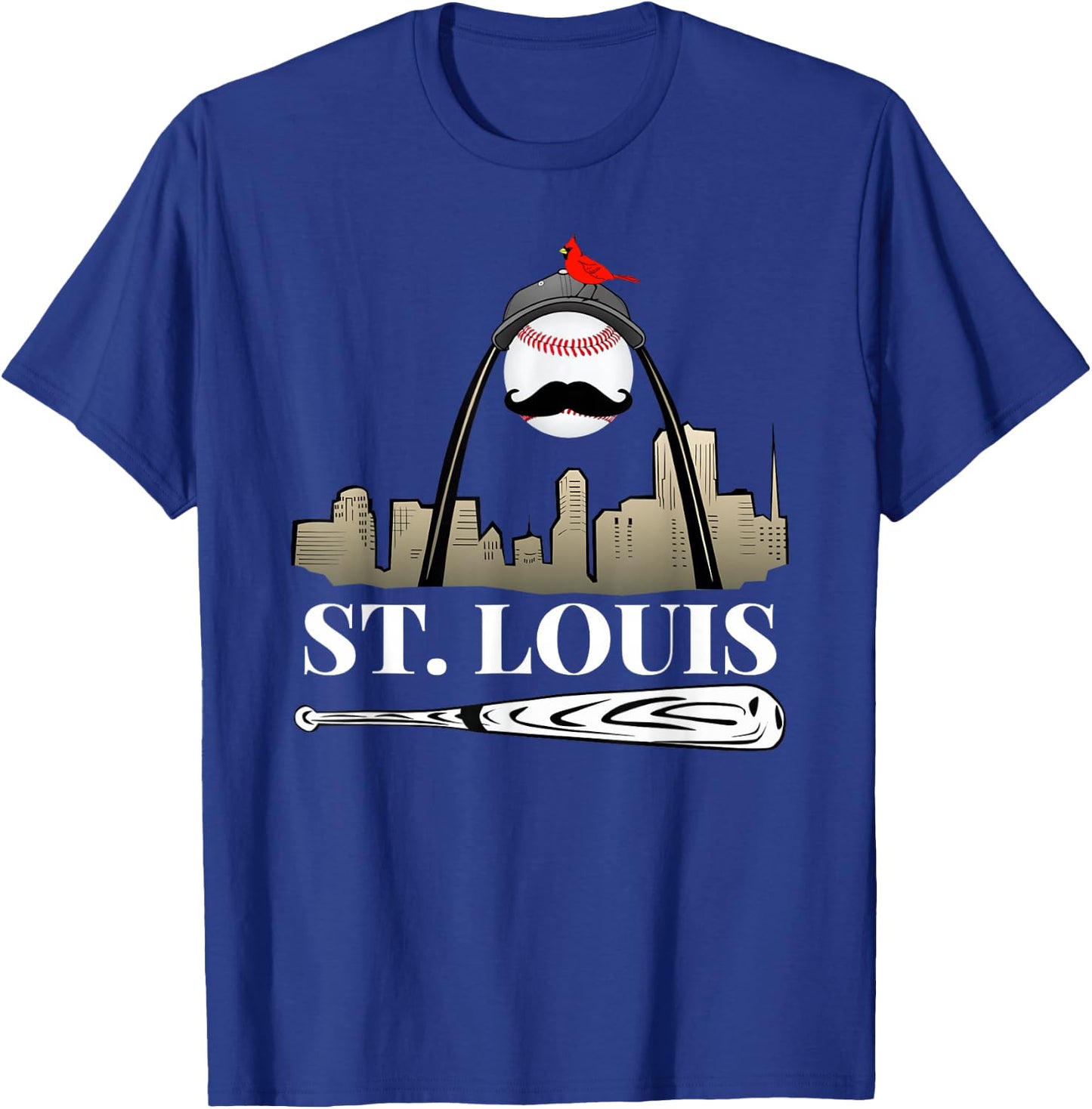 Saint Louis Skyline Design T-Shirt - T-Shirt | Royal