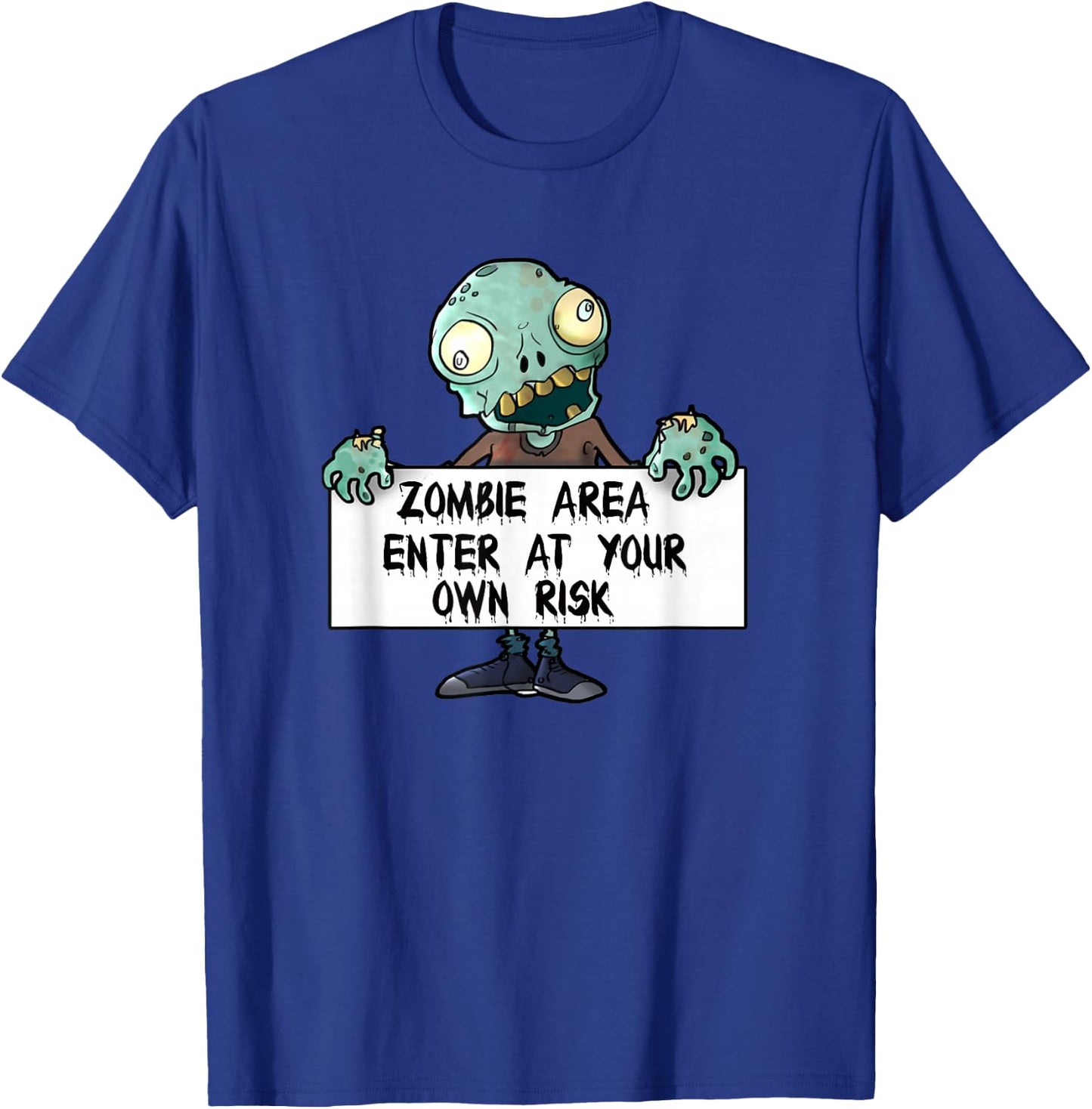 Zombie Creepy Scary Design image for Kids Boys Girls Clothes T-Shirt - T-Shirt | Royal