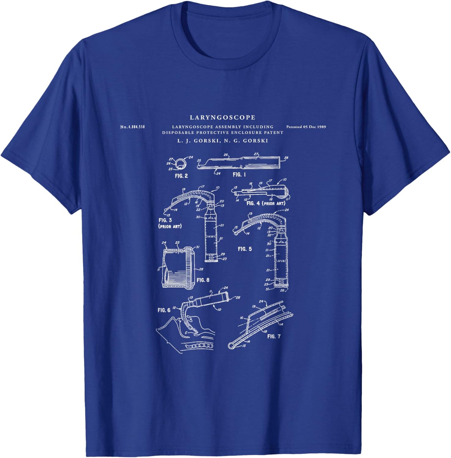 Laryngoscope Patent - laryngoscope T-Shirt - T-Shirt | Royal