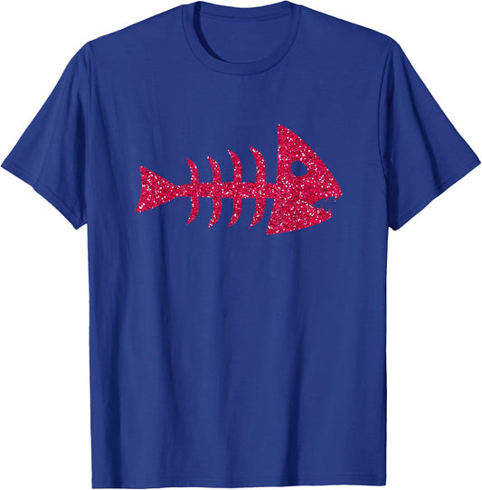 Cool Pink Piranha Fish Skeleton T-Shirt - T-Shirt | Royal