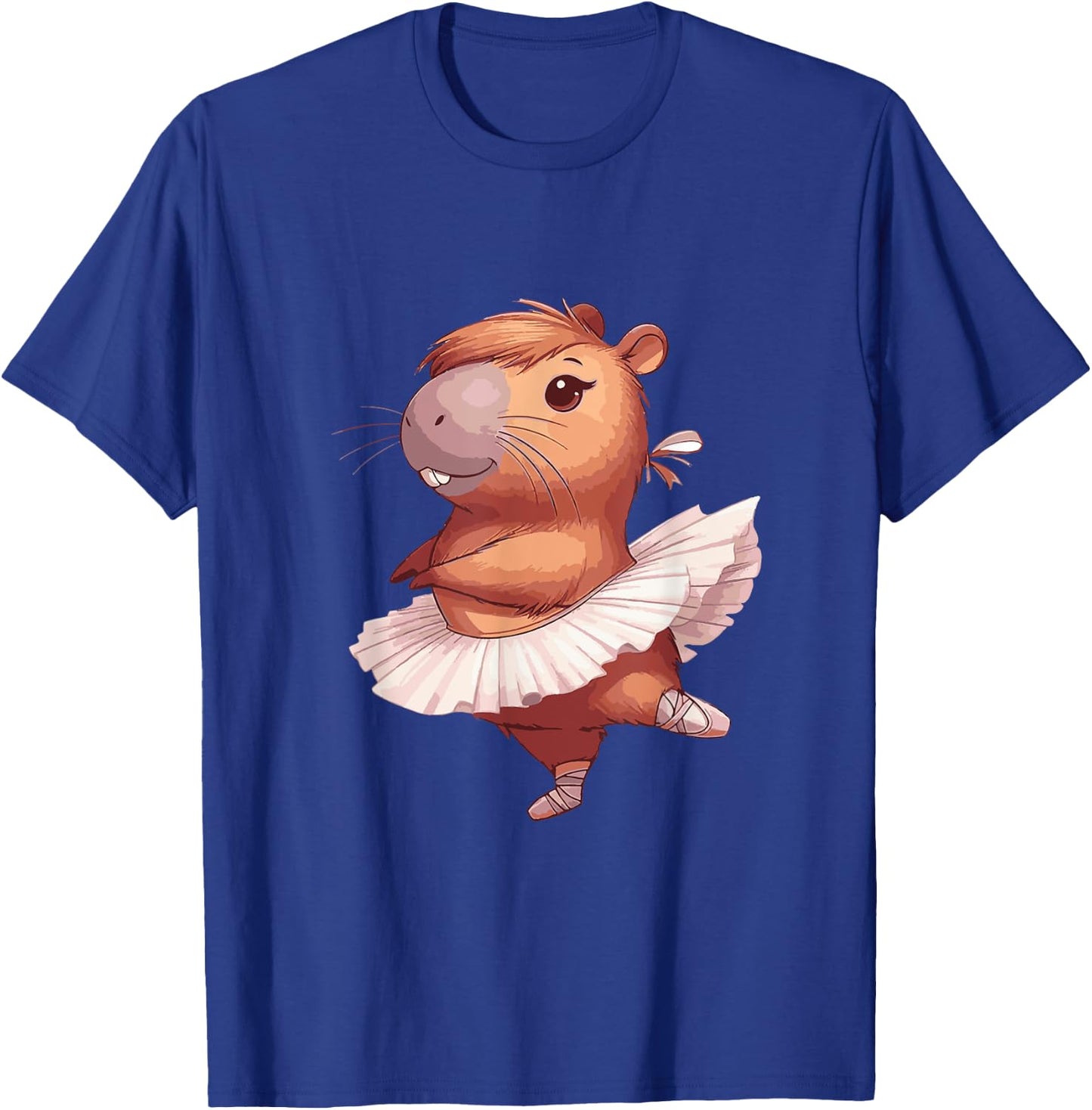 Capybara Cute Ballet Dancer Animal Lovers Women Girls Kids T-Shirt - T-Shirt | Royal