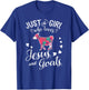 Just A Girl Who Loves Jesus And Goats T Shirt Farmer Lover T-Shirt - T-Shirt | Royal