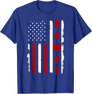 Cool American Flag, Father's day Shirt for Bampy T-Shirt - T-Shirt | Royal