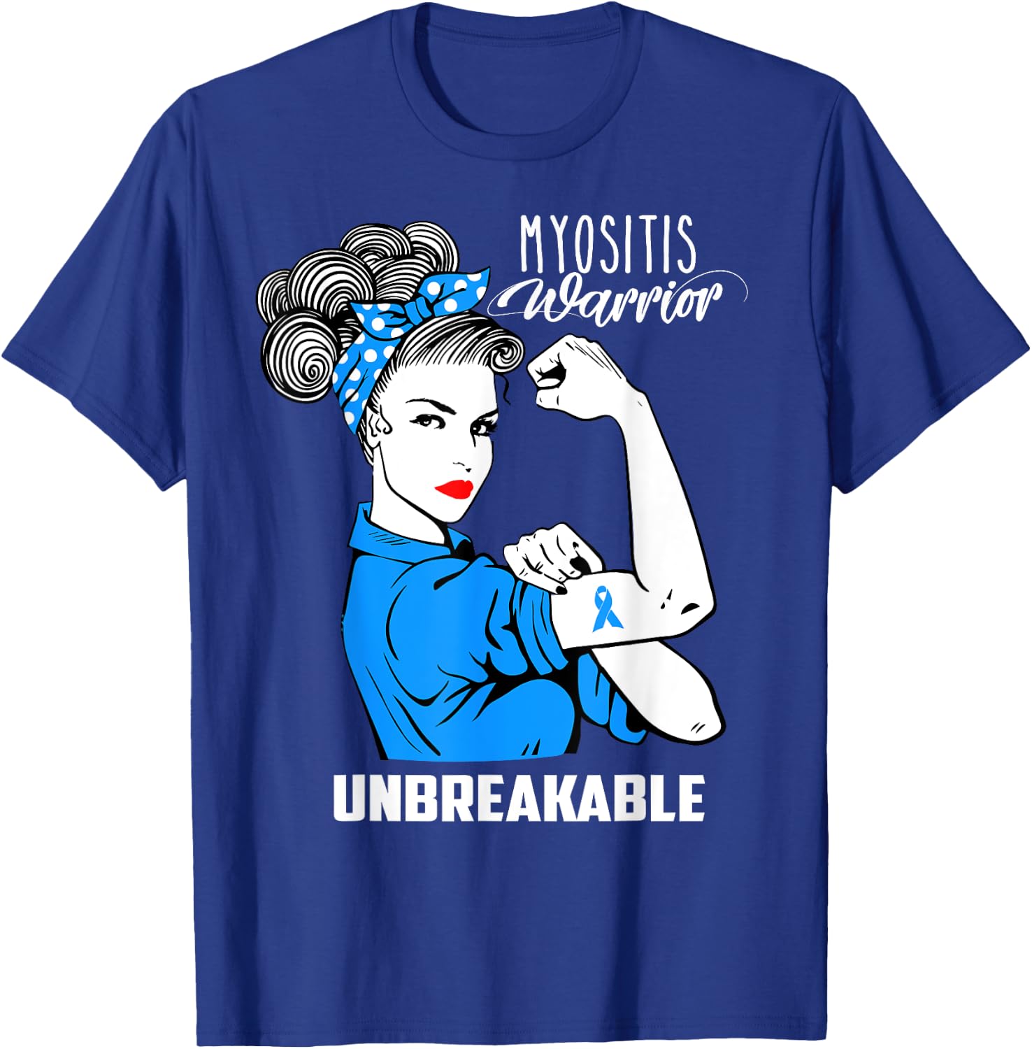 Myositis Warrior Unbreakable Shirt Myositis Awareness Gift T-Shirt - T-Shirt | Royal