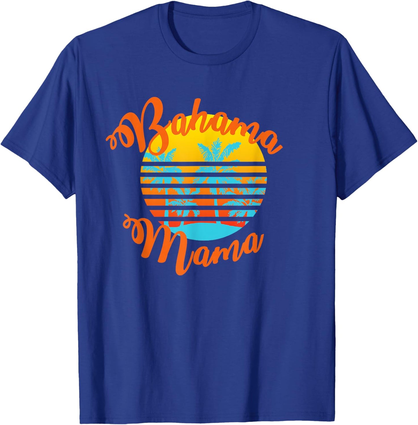 Bahama Mama Retro sunset with palm trees T-Shirt - T-Shirt | Royal