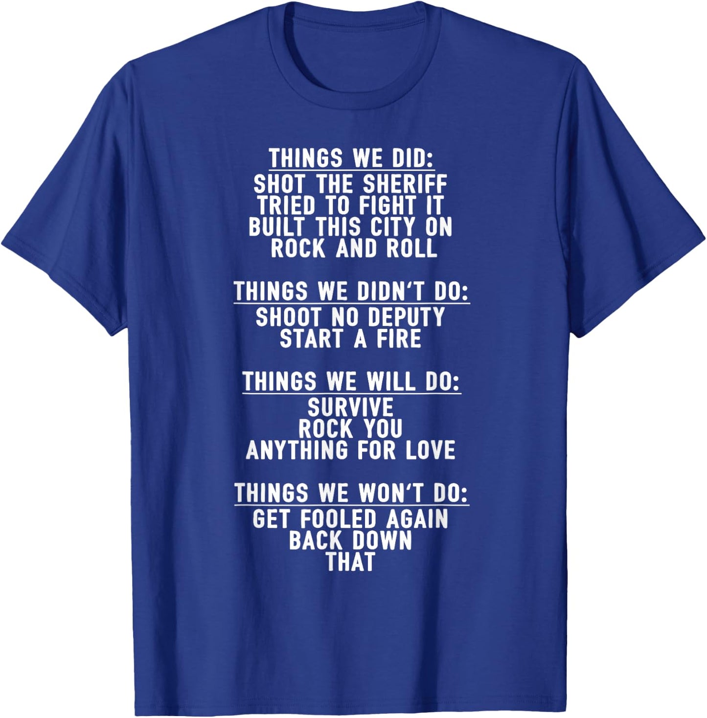 Song Lyric Humor & Men Funny Guessing Music Hits T-Shirt - T-Shirt | Royal