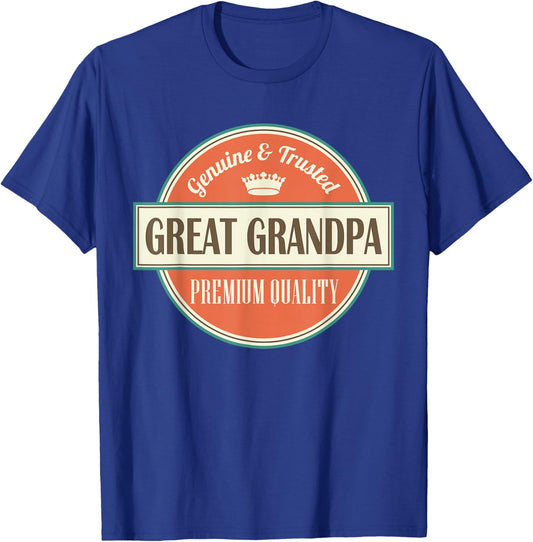 Great Grandpa Vintage Fathers Day Gift T-Shirt - T-Shirt | Royal