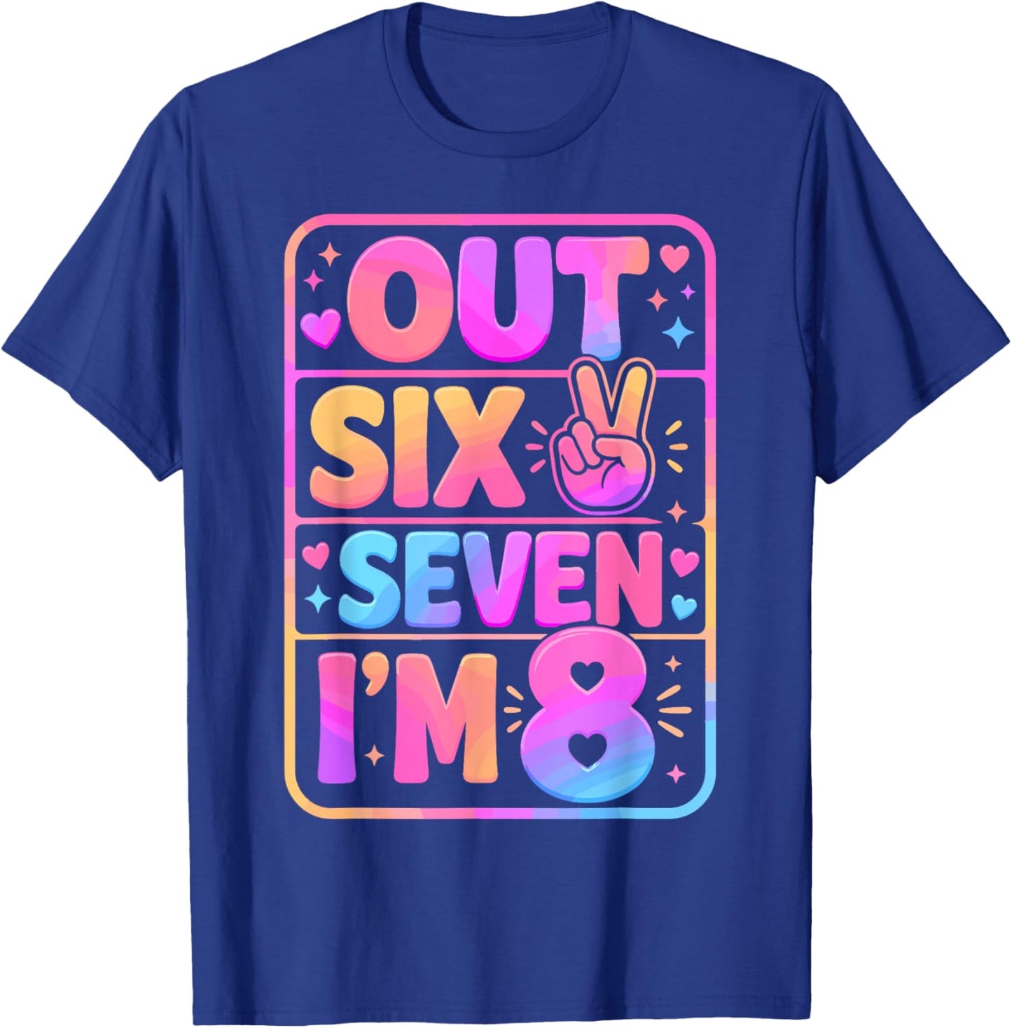 8th Birthday It's My 8 Bday Girls Boys Turning 8 Birthday T-Shirt - T-Shirt | Royal