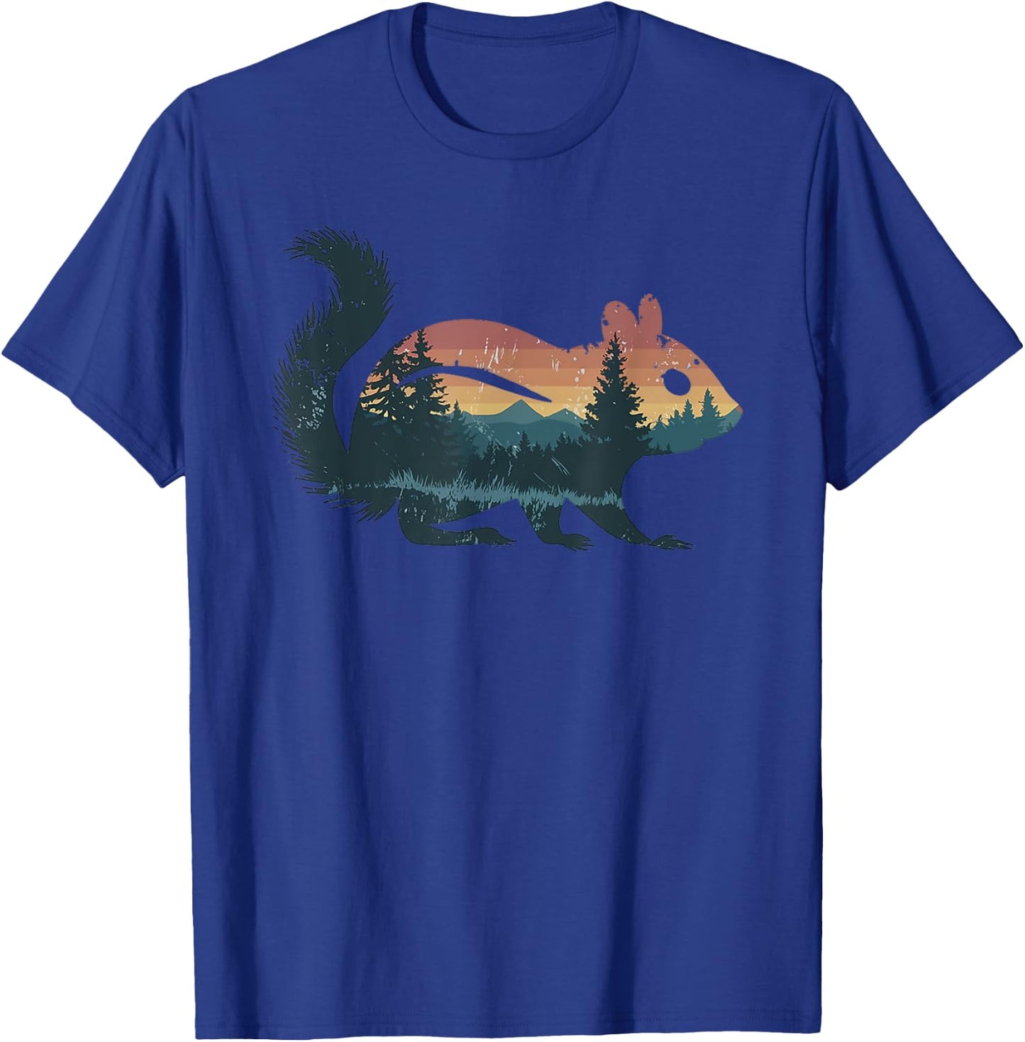 Chipmunk Hunting Hiking Outdoor Camping Forest Men Women T-Shirt - T-Shirt | Royal