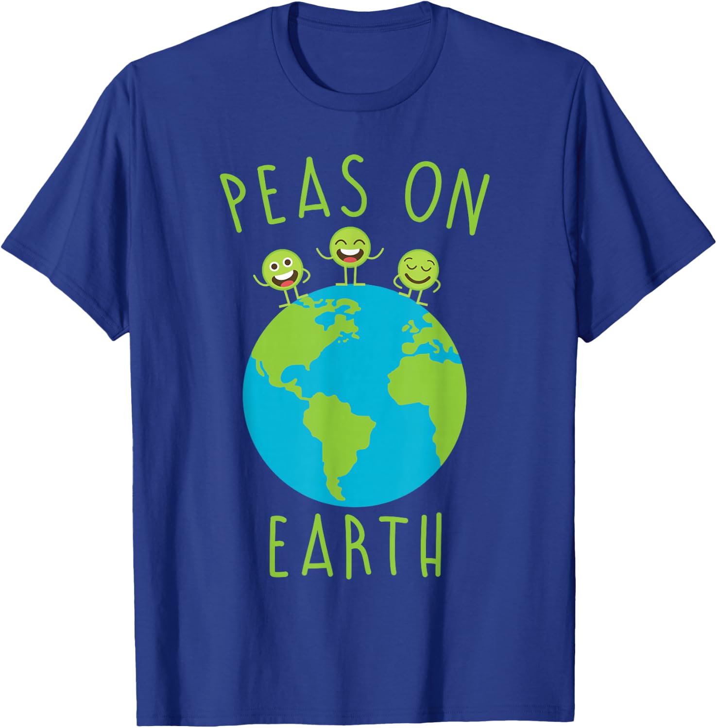 Funny Shirts Peas On Earth Peace Men Women Kids Gifts T-Shirt - T-Shirt | Royal