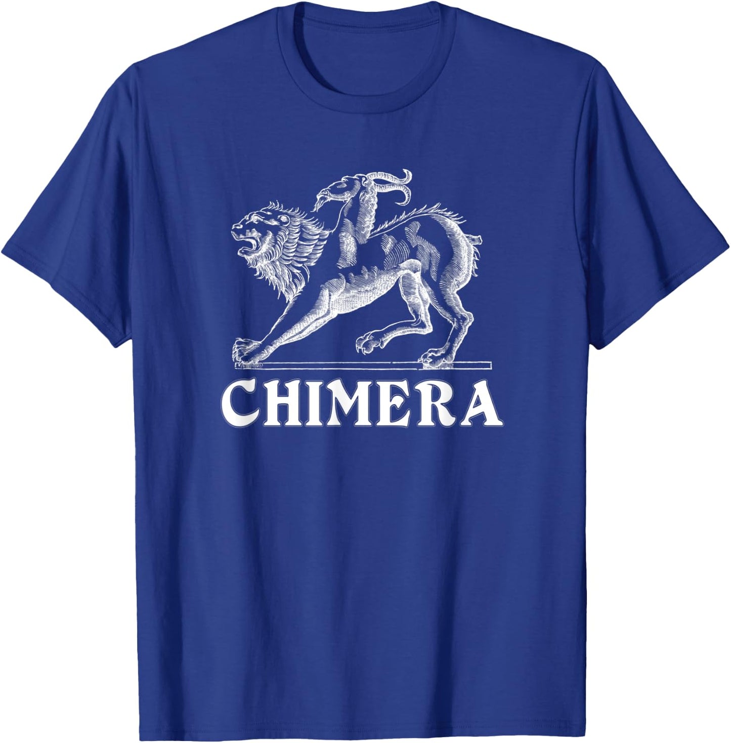 Chimera Greek Mythology Graphic Logo T-Shirt - T-Shirt | Royal