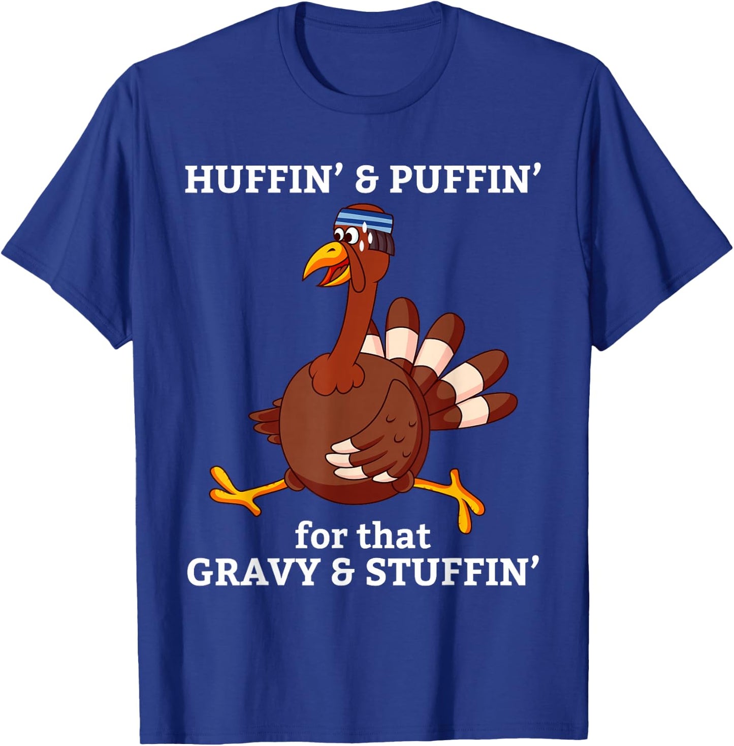Marathon Running Turkey Trot Funny Group Team Gift Turkey T-Shirt - T-Shirt | Royal