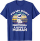 I'm My Dog's Emotional Support Human Retro Vintage Gift T-Shirt - T-Shirt | Royal