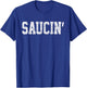 Saucin . Urban Hip Hop Rap Shirt Distressed Retro T-Shirt - T-Shirt | Royal
