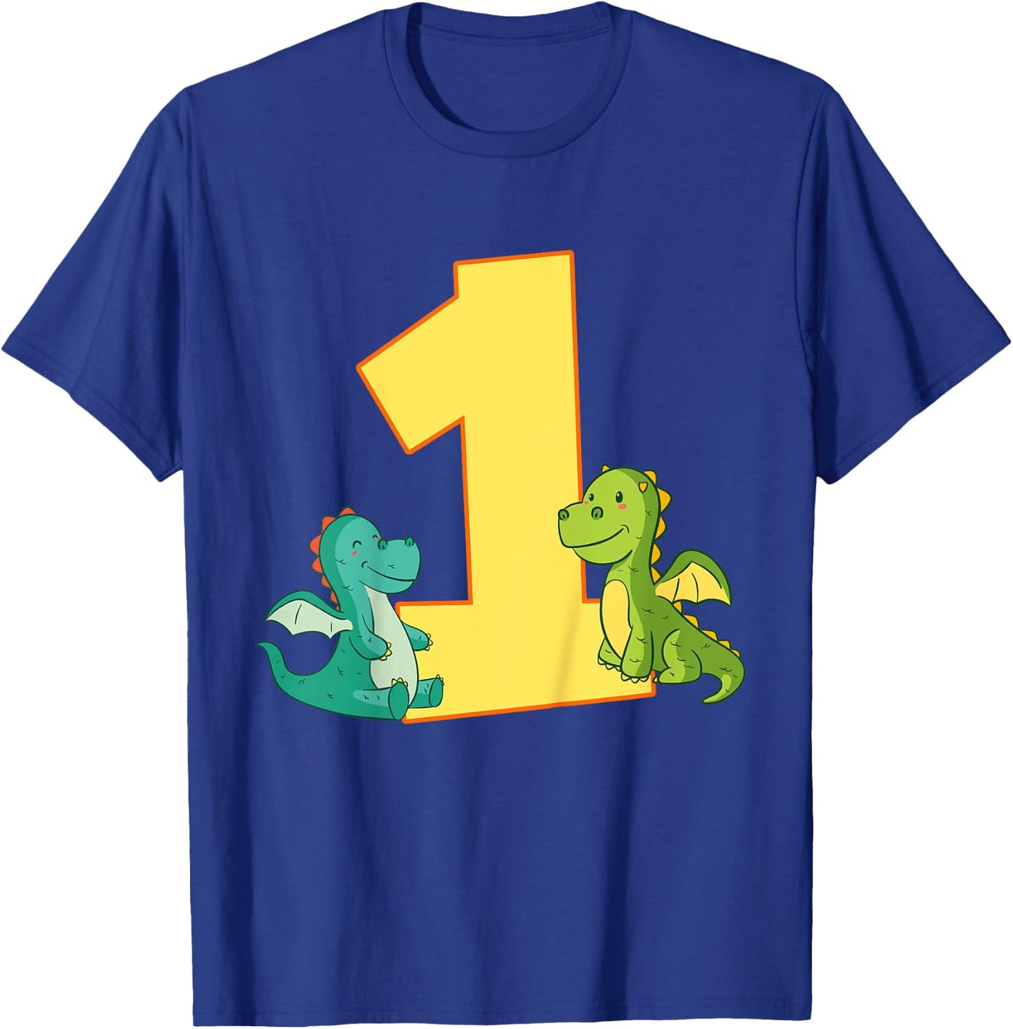 Kids 1st Birthday Dragon Shirt 1 Year Boys Dragon Gift T-Shirt - T-Shirt | Royal