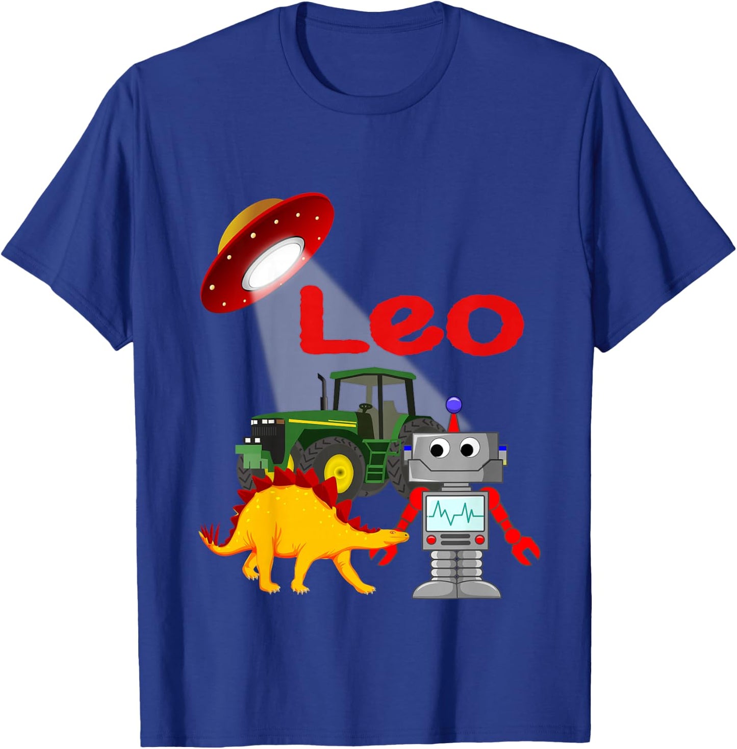 Kids Leo Personalized Custom Name Boys T-Shirt - T-Shirt | Royal