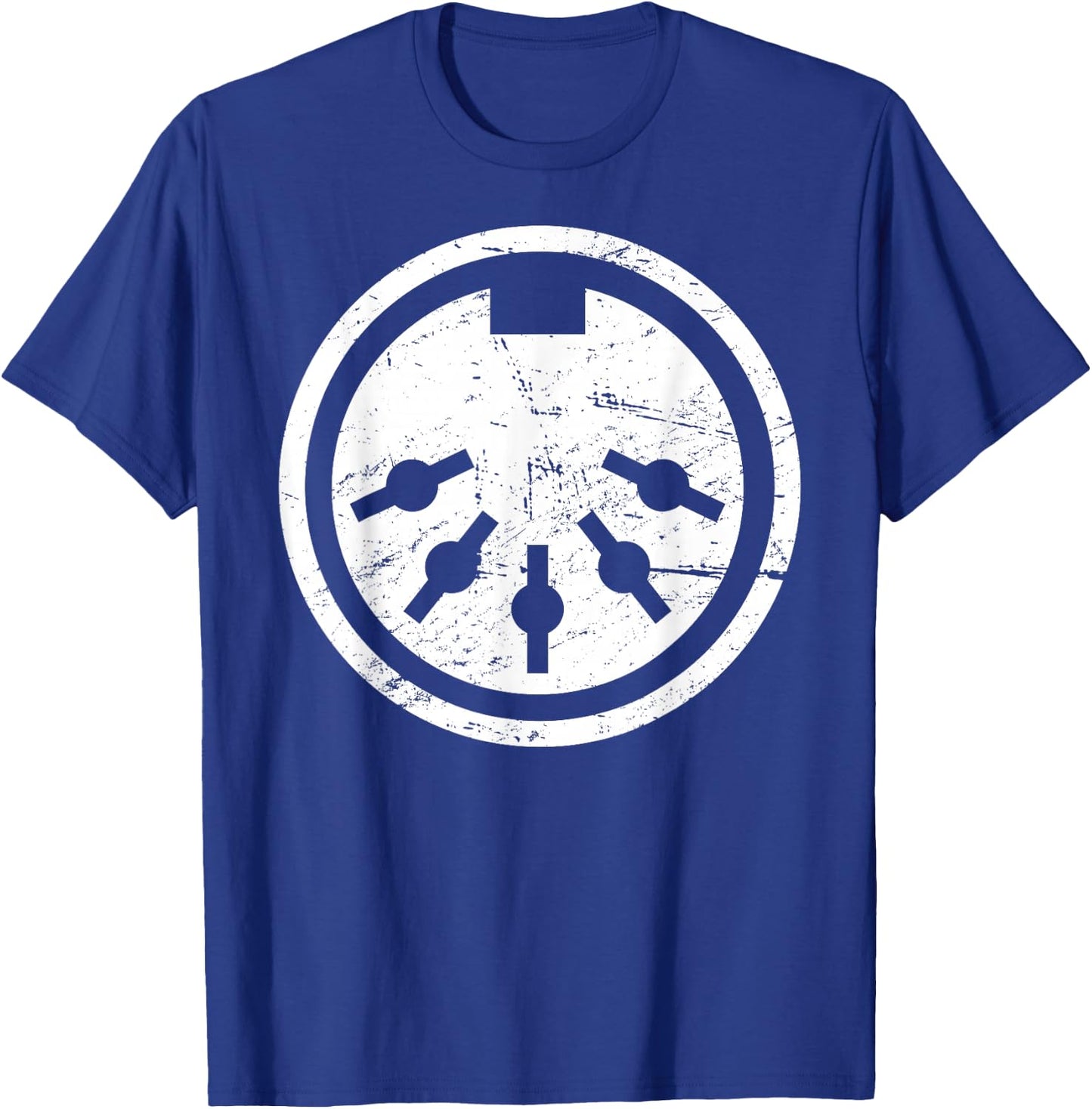 Distressed MIDI Cable Synthesizer T-Shirt - T-Shirt | Royal