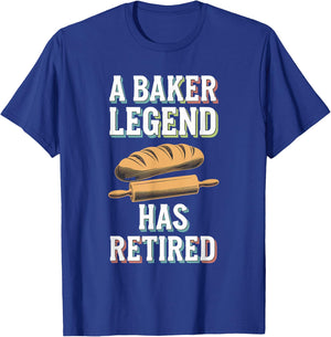 Retirement Legend Has Retired Baker T-Shirt - T-Shirt | Royal