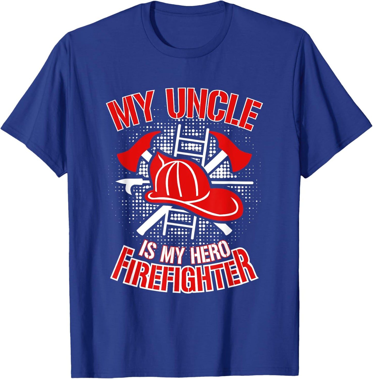 Firefighter Uncle T Shirt Gift Thin Red Line Family Shirt T-Shirt - T-Shirt | Royal