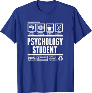 Funny Psychology Student Handling Information T-Shirt - T-Shirt | Royal