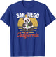 San Diego Shirt-Retro Panda Zoo-California State T Shirt T-Shirt - T-Shirt | Royal