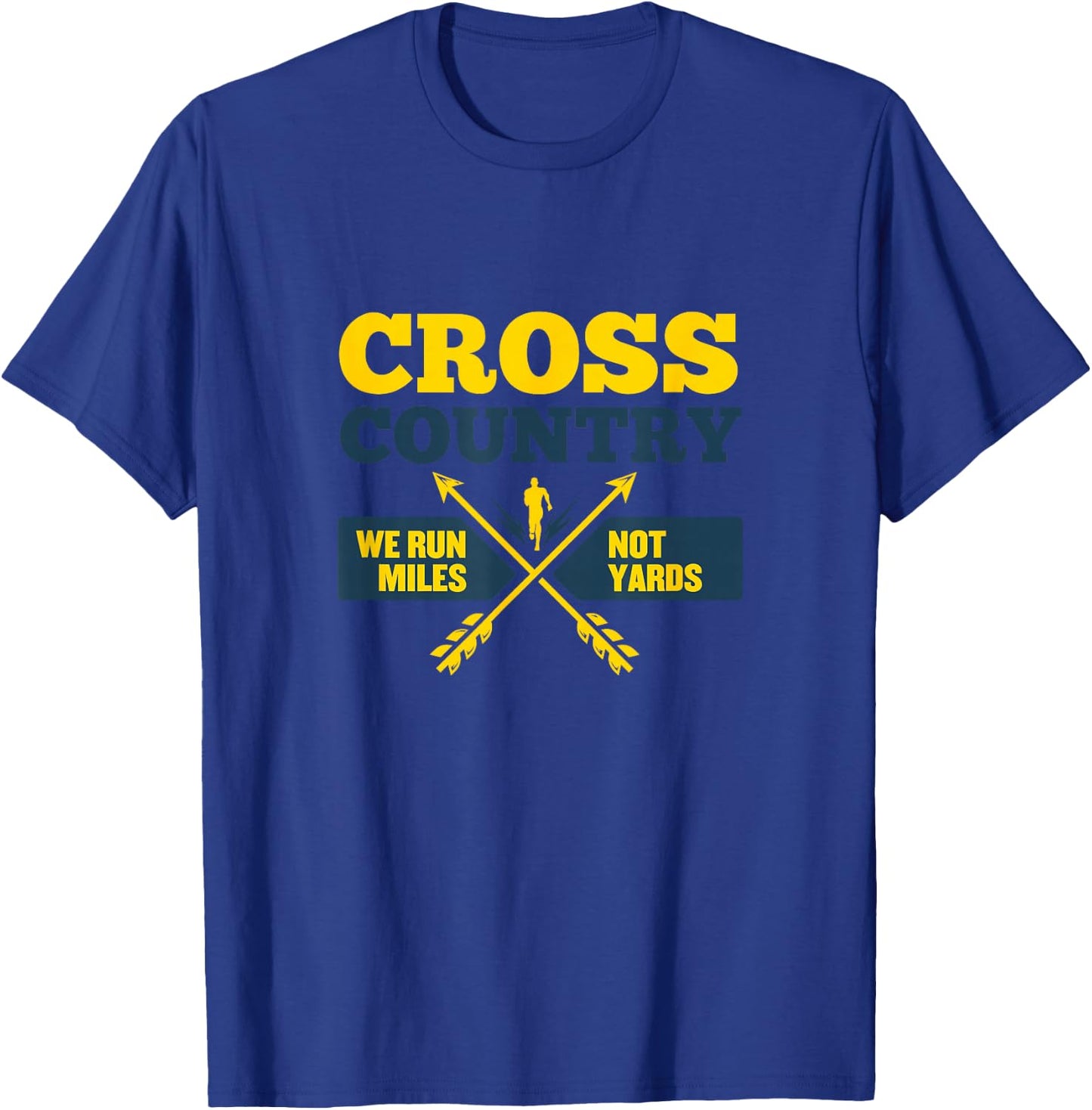 Funny XC Cross Country Coach Gift We Run Miles Men Women T-Shirt - T-Shirt | Royal
