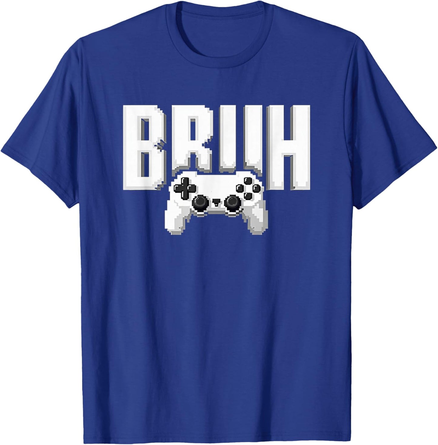 Video Gamer funny BRUH game controller for kids Men youth T-Shirt - T-Shirt | Royal