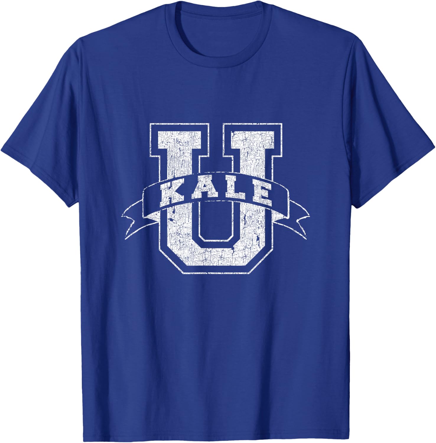 Kale U - Funny Vegan Novelty College T-Shirt - T-Shirt | Royal