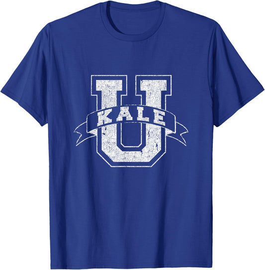 Kale U - Funny Vegan Novelty College T-Shirt - T-Shirt | Royal