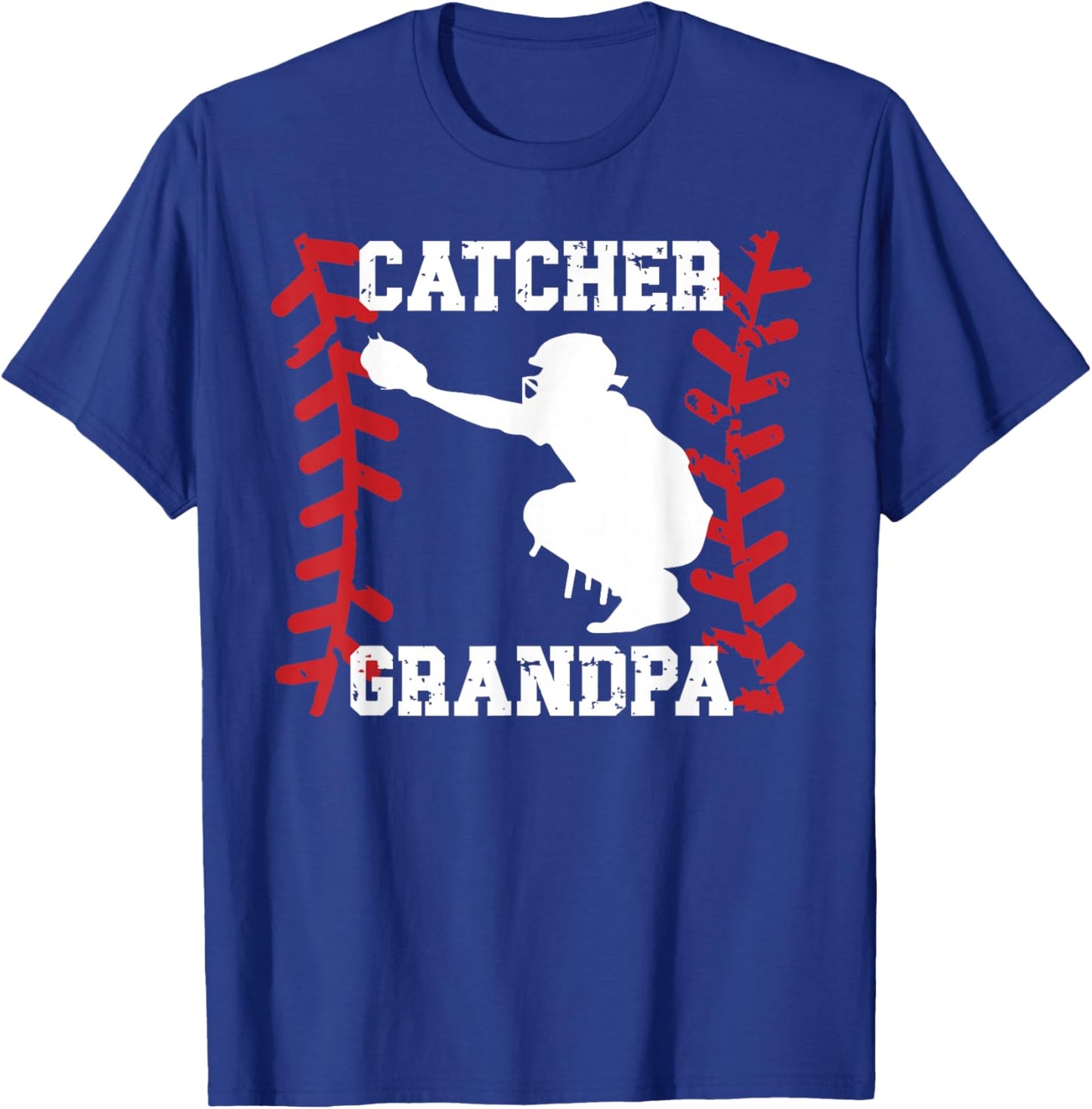 Baseball Catcher Grandpa Baseball Catcher Grandfather T-Shirt - T-Shirt | Royal