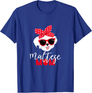 Dog Lovers T Shirt Maltese Mom Fur Mama Shirt Men Women Kids T-Shirt - T-Shirt | Royal