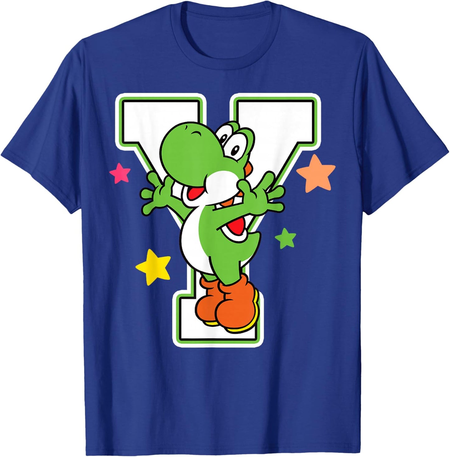 Super Mario Yoshi Stars Poster Graphic T-Shirt - T-Shirt | Royal