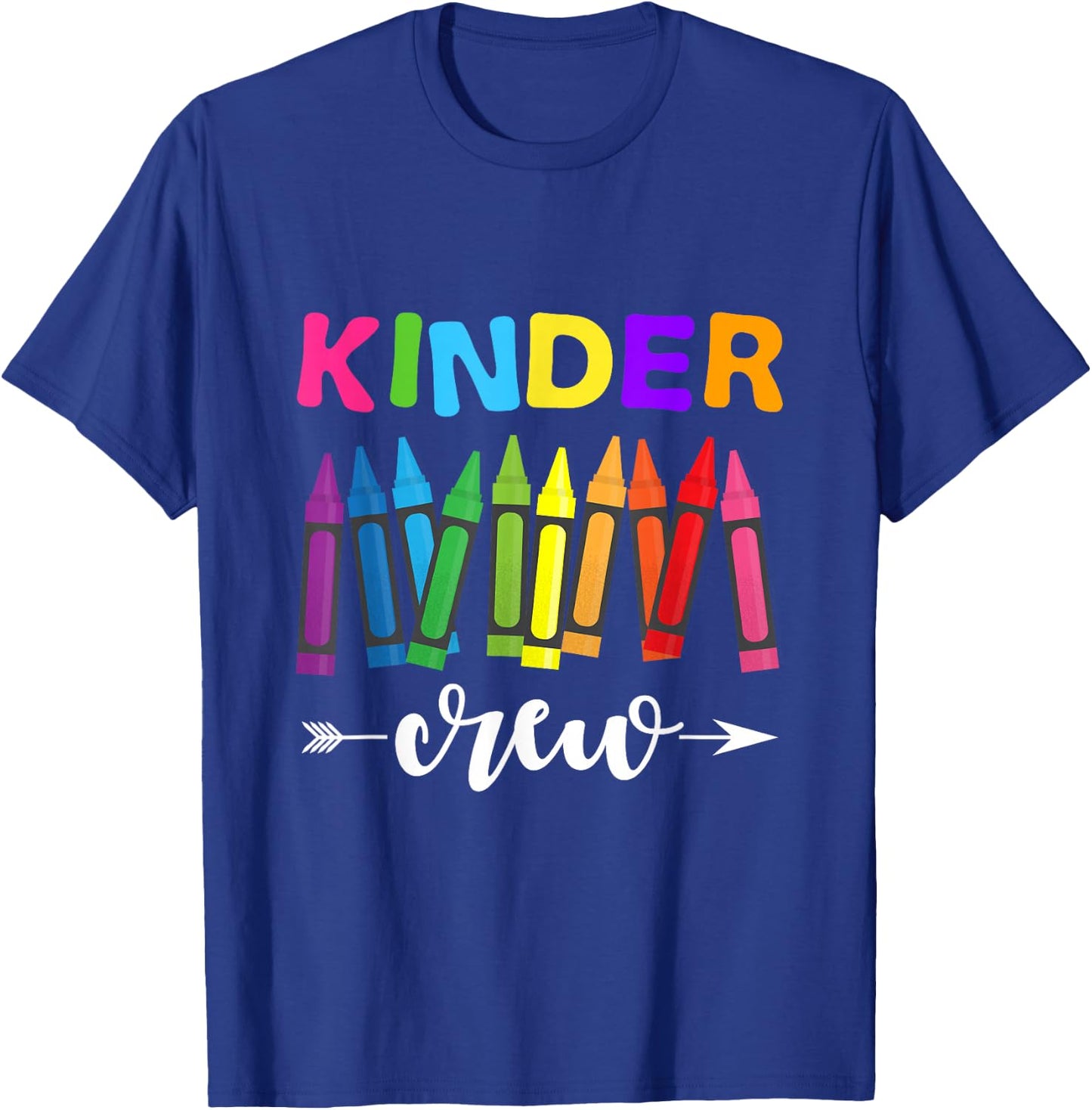 Kinder Crew Kindergarten Teacher 1st Day of School T-Shirt - T-Shirt | Royal