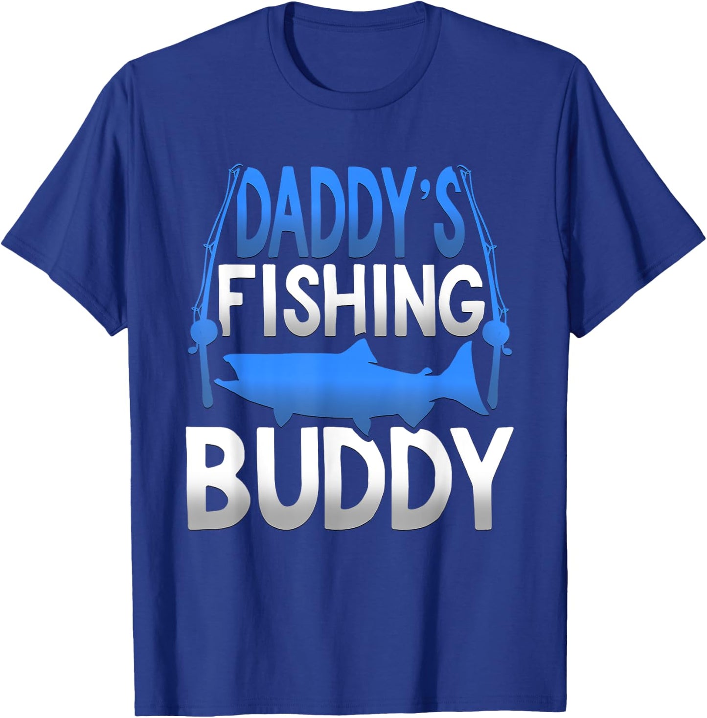 Daddy's Fishing Buddy Novelty Youth T-Shirt - T-Shirt | Royal