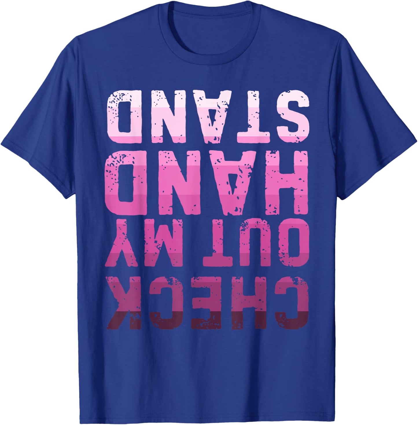 Check Out My Handstand Gymnastics Lover Upside Down T-Shirt - T-Shirt | Royal