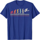 Funny Guitar T Shirt. Retro Vintage Evolution Of Man Shirt T-Shirt - T-Shirt | Royal