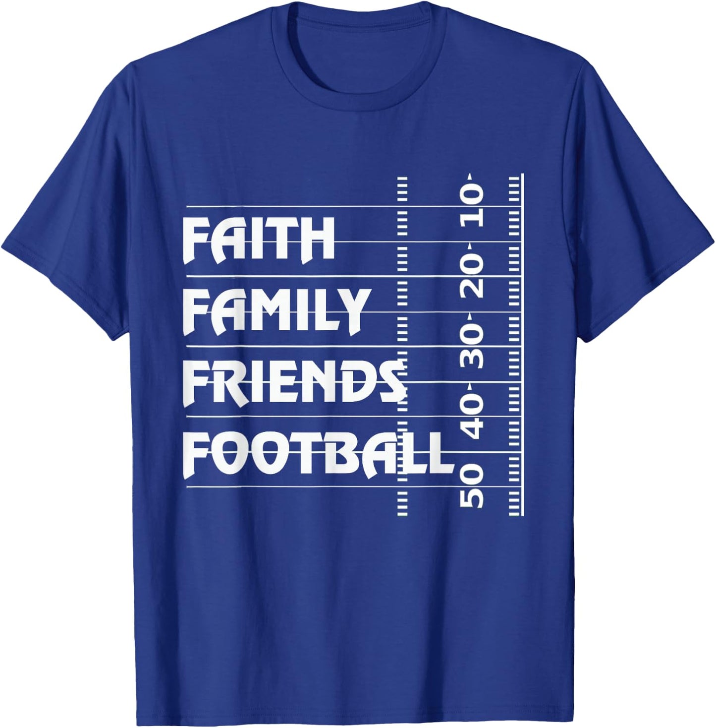 Faith Family Friends Football T-Shirt - T-Shirt | Royal