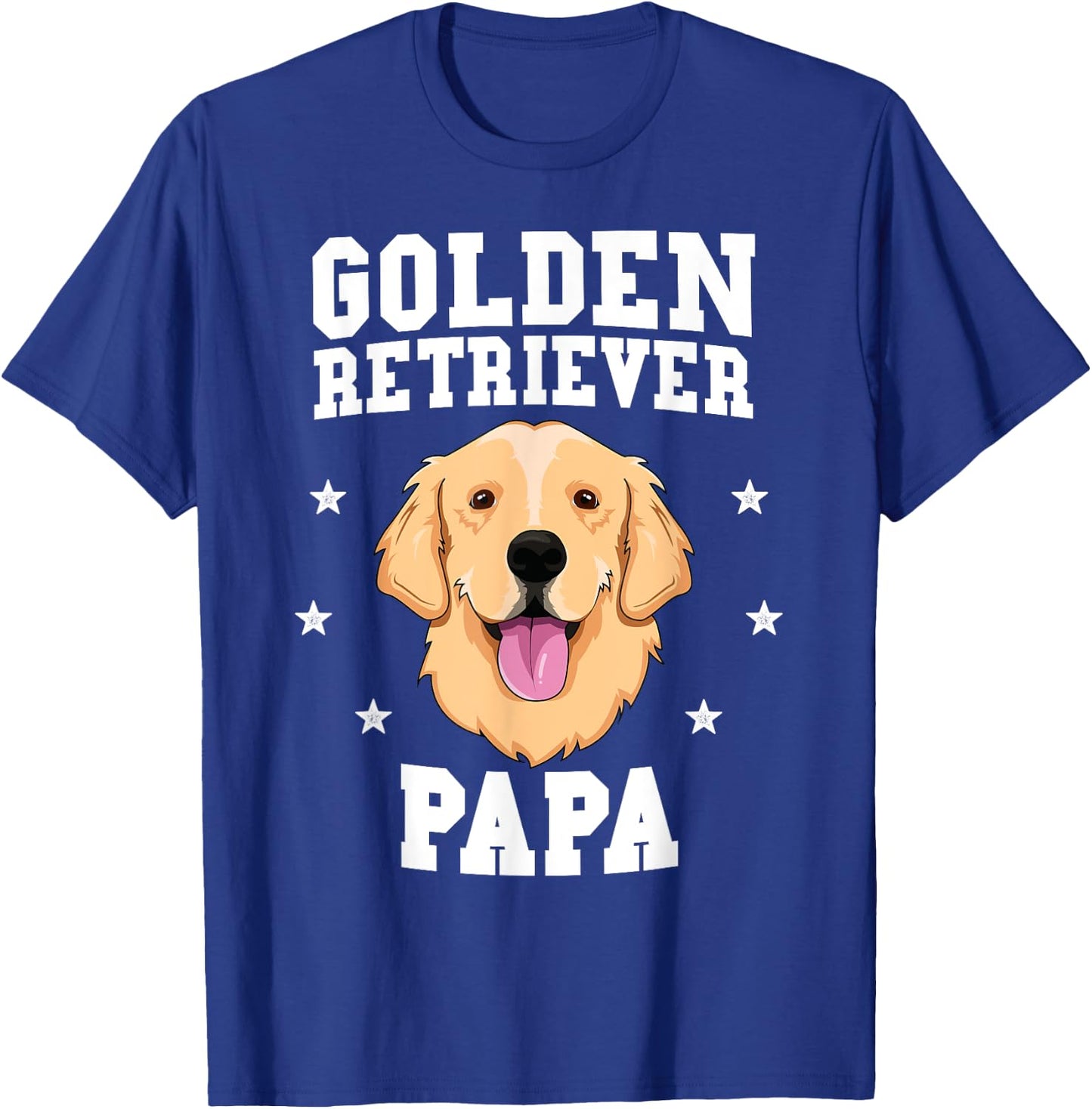 Golden Retriever Papa Grandpa Dog Pet Owner T-Shirt - T-Shirt | Royal