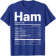 Ham Nutrition Facts Family Matching Christmas Costume Gift T-Shirt - T-Shirt | Royal