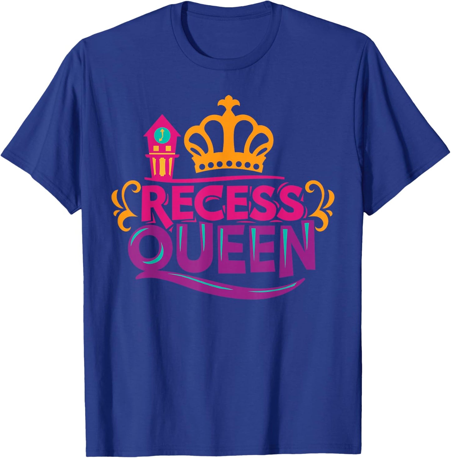 Recess Queen Back To School Student Girl Gift 1st 2nd Grade T-Shirt - T-Shirt | Royal